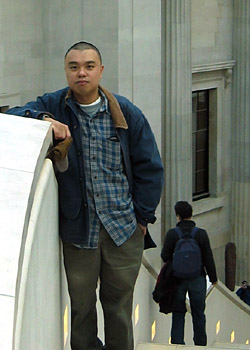 Dan at the British Museum, Bloomsbury, London