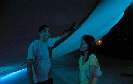 Matt and Min in Millennium Park, Chicago, Illinois