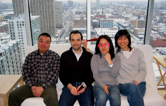 Dan, Lluis, Min, and Ting in South Loop, Chicago, Illinois