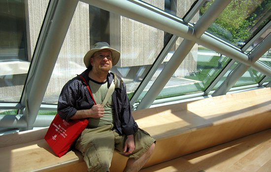 Philippe in Mansueto Library, University of Chicago, Hyde Park, Chicago, Illinois