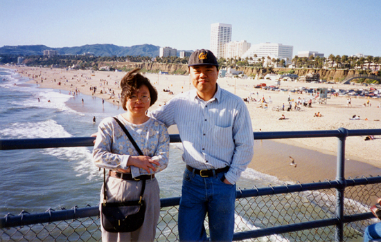 Kathy and Dan on Santa Monica Pier, California