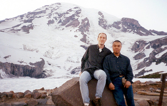 Dennis and Dat at Panorama Point, Mount Rainier National Park, Washington