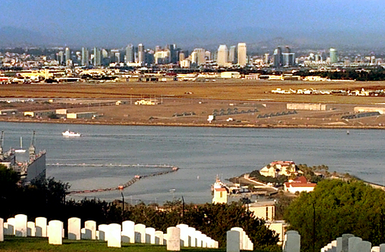 View from Point Loma of Downtown, San Diego, California