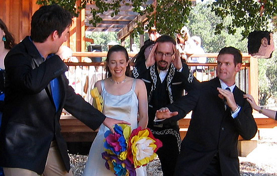 wedding party in Rana Creek, Carmel Valley, California