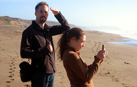 Jon and Heidi in Point Reyes National Seashore, California