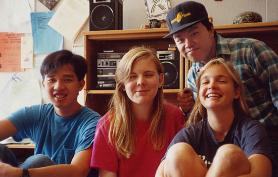 Denton, Diana, Christine, and Dan in Foothill Student Housing, University of California, Berkeley