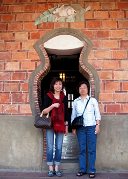 Natasha and Kathy in Chihkan Tower, Tainan, Taiwan