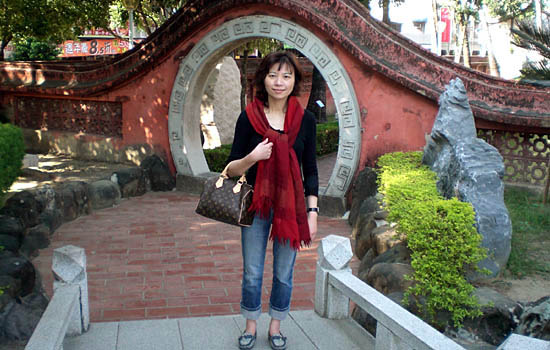 Natasha at Chihkan Tower, Tainan, Taiwan