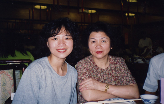 Natasha and aunt in Taipei, Taiwan