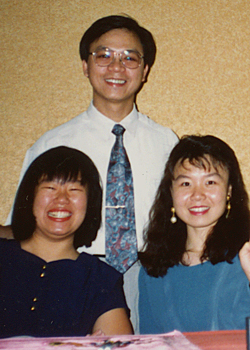 Fannie, Simon, and Maggie in Howard Plaza Hotel, Taipei, Taiwan