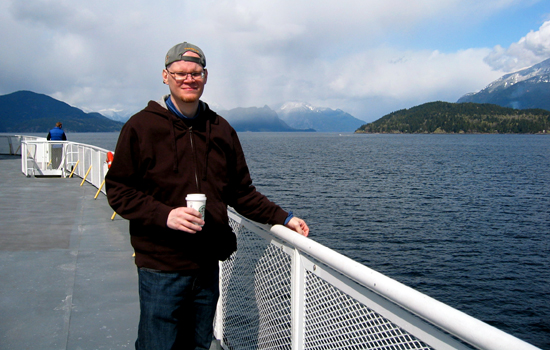 Chris on Howe Sound, Bowyer Island, British Columbia