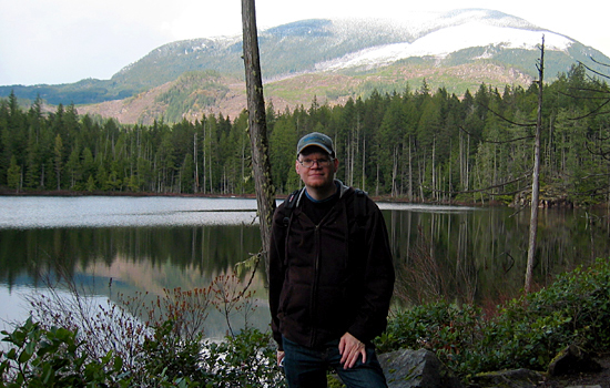 Chris at Brown Lake, Skookumchuck Narrows Provincial Park, British Columbia