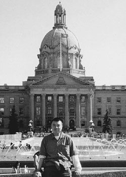 Dan at Legislature Building, Edmonton, Alberta