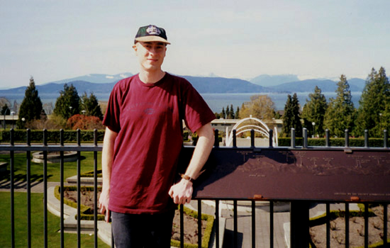 Dennis in Rose Garden, University of British Columbia, Vancouver