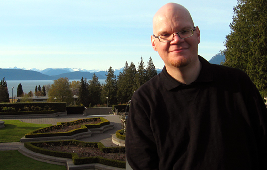 Chris in Rose Garden, University of British Columbia, Vancouver