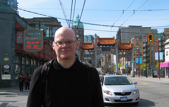Chris in Chinatown, Vancouver, British Columbia
