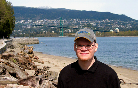 Chris at First Narrows, Burrard Inlet, Stanley Park, Vancouver, British Columbia