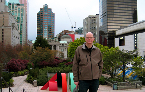 Chris at Robson Square, Vancouver, British Columbia
