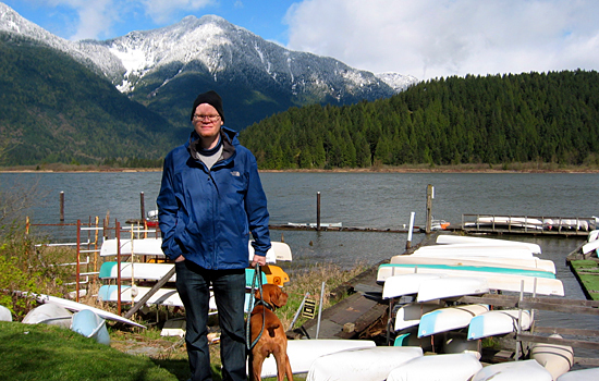 Chris with Copper at Pitt Lake, Pitt Meadows, British Columbia