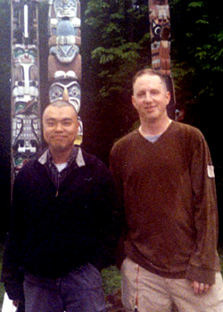 Dan and Brian in Stanley Park, Vancouver, British Columbia