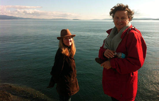 Melissa and Boba at Brooks Point, South Pender Island, British Columbia
