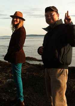 Melissa and Dan at Higgs Beach, South Pender Island, British Columbia